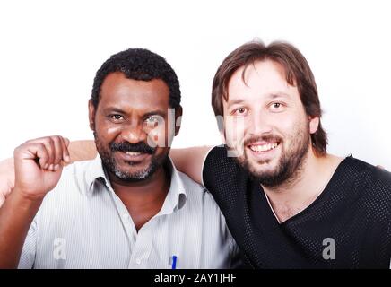 Africani e asiatici insieme Foto Stock