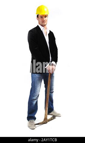 Un giovane in posa Foto Stock