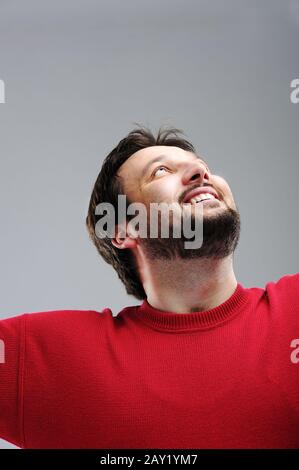 Felice l'uomo ritratto Foto Stock