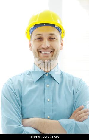 Giovane ingegnere sicuro Foto Stock