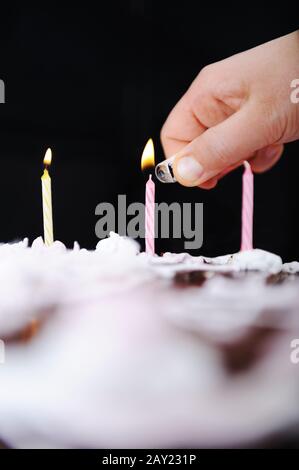 Buon compleanno a voi! - candele Foto Stock