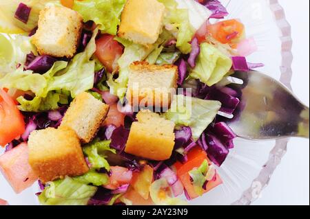 Verdure fresche, frutta ed altri prodotti alimentari. Girato in uno studio. Insalata Foto Stock