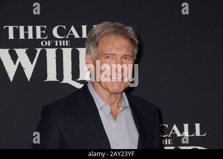 Los Angeles, Stati Uniti. 13th Feb, 2020. Harrison Ford 13/02/2020 la prima mondiale della "Call of the Wild" tenutasi presso l'El Capitan Theatre di Los Angeles, California Credit: Cronos/Alamy Live News Foto Stock