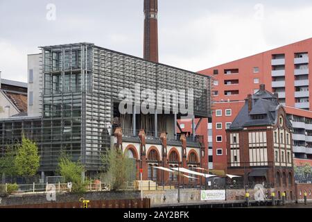 Vecchia stazione di pompaggio n. V a Berlino Friedrichshain, Foto Stock