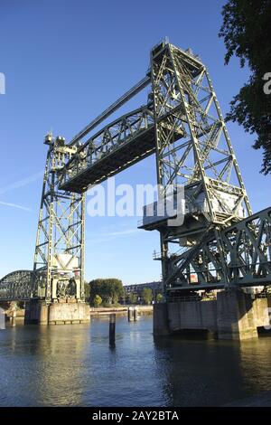 Liftbridge Koningshavenbridge De Hef a Rotterdam, Foto Stock