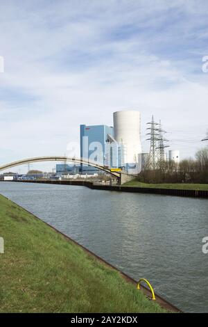 Centrale elettrica nuovo edificio Datteln 4 a Datteln, Foto Stock