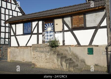 Case a graticcio a Mechernich-Kommern, Eifel, Foto Stock