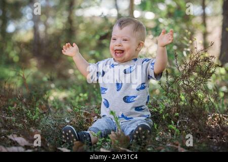 Ragazzo felice Foto Stock