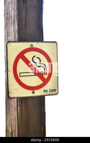 Segno non fumatori Foto Stock