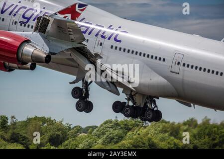 Virgin Atlantic B-747 Labbra Calde Foto Stock