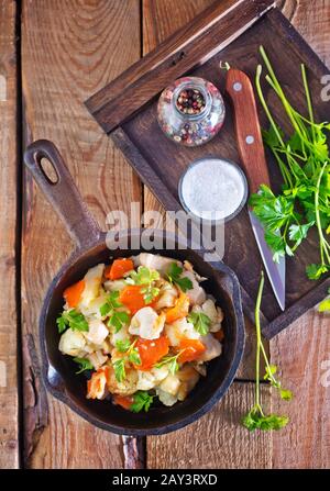 Verdure fritte Foto Stock