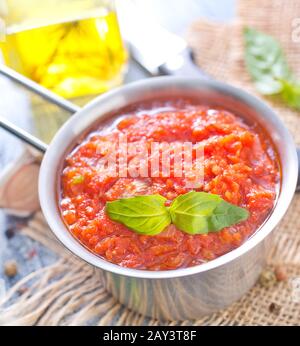 salsa di peperoncini rossi Foto Stock
