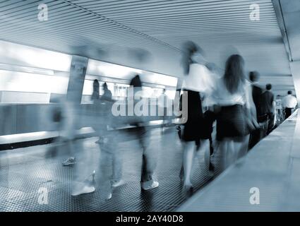 Immagine astratta di un business gente correre Foto Stock