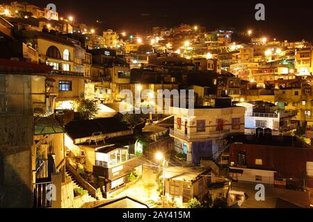 Il jiu fen village di notte Foto Stock