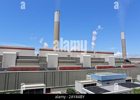 Alimentate a carbone Impianto di potenza elettrico Foto Stock