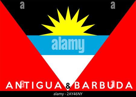 Bandiera di Antigua e Barbuda Foto Stock