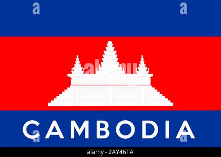 Bandiera della Cambogia Foto Stock