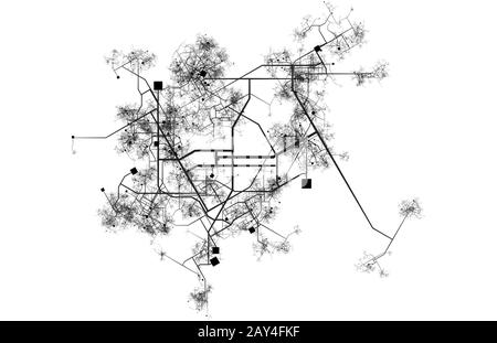 Mappa della città Foto Stock