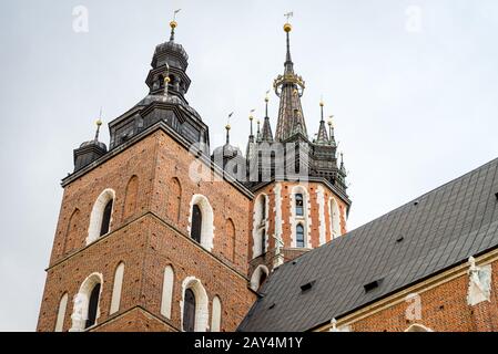 Basilica di Santa Maria a Cracovia, Polonia Foto Stock
