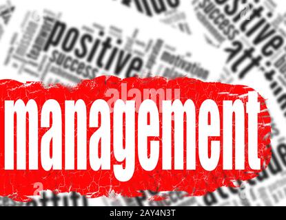 Parola di gestione cloud business concetto di successo Foto Stock