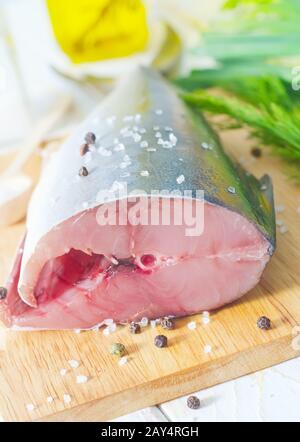 tonno crudo Foto Stock