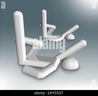 Nuoto sincronizzato 3D Symbol, Sport olimpici Foto Stock