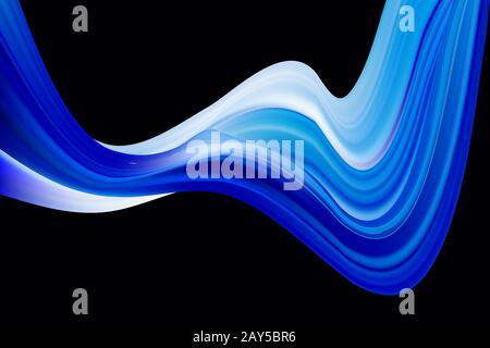 Illustrazione vettoriale Moderno sfondo astratto banner con 3d twisted blue flow forma liquida. Design della vernice acrilica Illustrazione Vettoriale