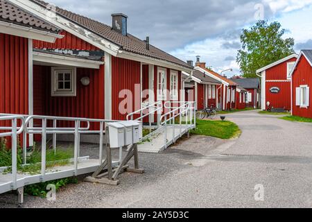 Città Della Chiesa Vecchia. Gammelstad Svezia. Foto Stock