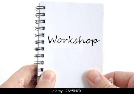 Concetto di testo del workshop Foto Stock