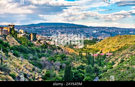 Hrazdan River Canyon A Yerevan, Armenia Foto Stock