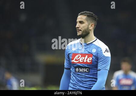 Milano, Italia. 12th Feb, 2020. Calcio, TIM CUP 2019-20 INTER vs NAPOLI 0-1 nella foto: Manolas Credit: Agenzia fotografica indipendente/Alamy Live News Foto Stock