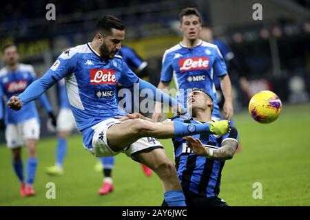 Milano, Italia. 12th Feb, 2020. Calcio, TIM CUP 2019-20 INTER vs NAPOLI 0-1 nella foto: Manolas Credit: Agenzia fotografica indipendente/Alamy Live News Foto Stock