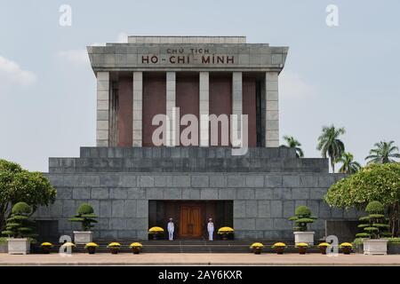Ho chi minh mausoleo Ba Dinh posto nel centro di Hanoi Foto Stock
