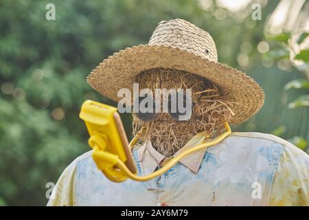 Una sequenza di scansione utilizzando uno smartphone. Foto Stock