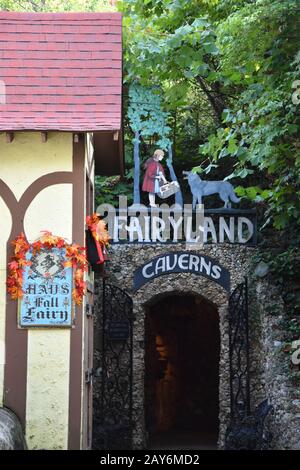 Fairyland Caverns a Rock City Gardens a Lookout Mountain a Chattanooga, Tennessee Foto Stock