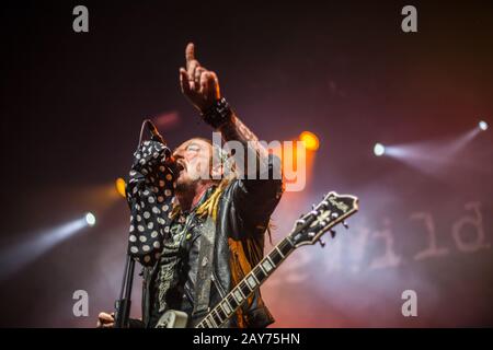 Ginger wildheart, cantante/chitarrista dei wildhearts vivono al o2 ritz manchester uk gennaio 31st 2020 Foto Stock