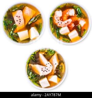 Set di giapponese zuppa di miso Foto Stock