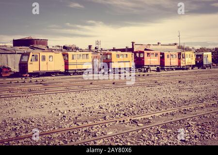 Stazione ferroviaria di Uyuni, Bolivia Foto Stock