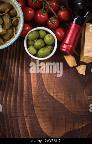 Vista ravvicinata delle tapas spagnole Foto Stock