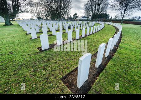 Cimitero di guerra britannico e del Commonwealth a Bayeux, Francia Foto Stock