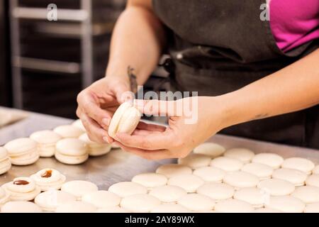 Dolci fatti in un panificio Foto Stock