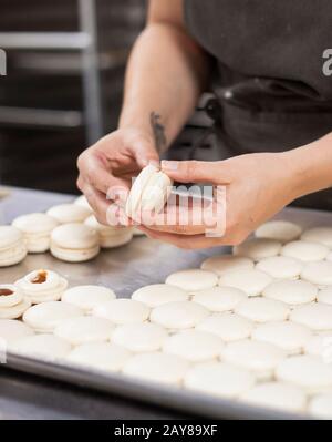 Dolci fatti in un panificio Foto Stock