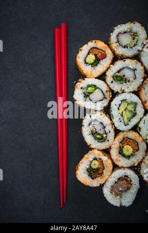 Panini alla California con verdure crude Foto Stock