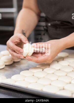 Dolci fatti in un panificio Foto Stock