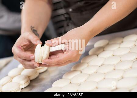 Dolci fatti in un panificio Foto Stock