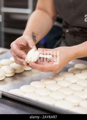 Dolci fatti in un panificio Foto Stock