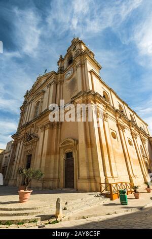 Cattedrale in silenziosa Città di Mdina, Malta Foto Stock