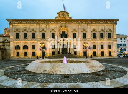 L'Auberge de Castille, la Valletta, Malta Foto Stock