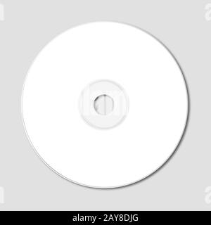 Bianche per CD - DVD mockup modello isolato su grigio Foto Stock