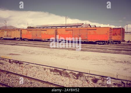 Stazione ferroviaria di Uyuni, Bolivia Foto Stock